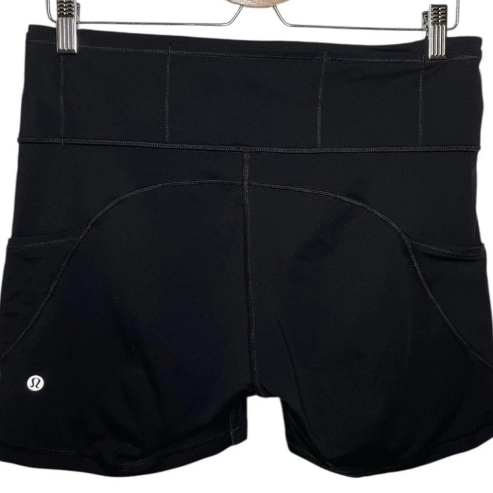 Lululemon Black Running Active High Rise Fast Free Shorts size 8 (5 pockets)
